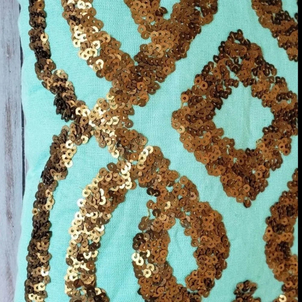 NWT Decorative Sequin Rectangular Throw Pillow